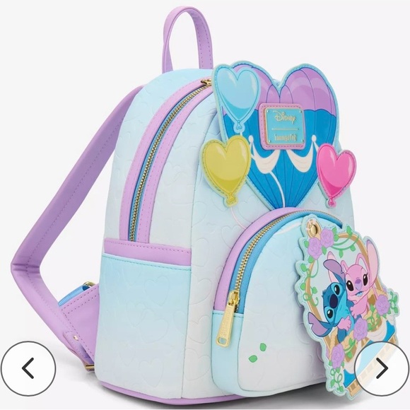 Loungefly Disney Stitch and Angel Hot Air Balloon Backpack & Wallet NWT - Picture 3 of 9